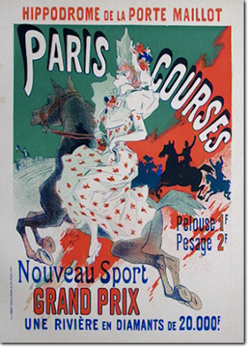 CHERET. Paris Courses. 1897
