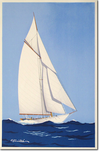 FOUILLÉ. Yachting. 1930 ca.