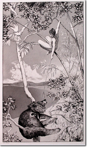 KLINGER. Bär und Elfe (L'orso e l'elfo). 1881