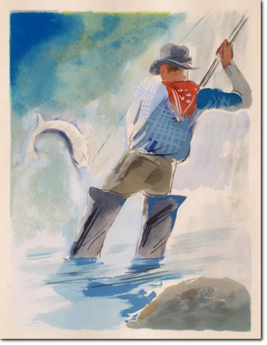 UZELAC. La pêche (la pesca. 1932
