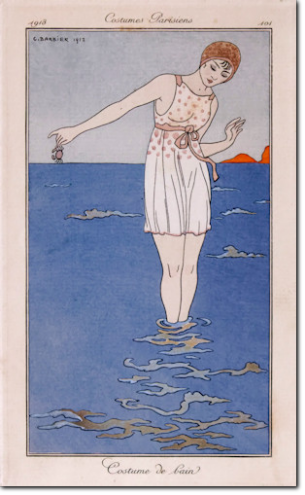 BARBIER. Costume de bain. 1913. Pochoir
