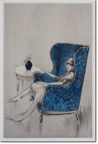 ICART. Le fauteuil bleu. 1926