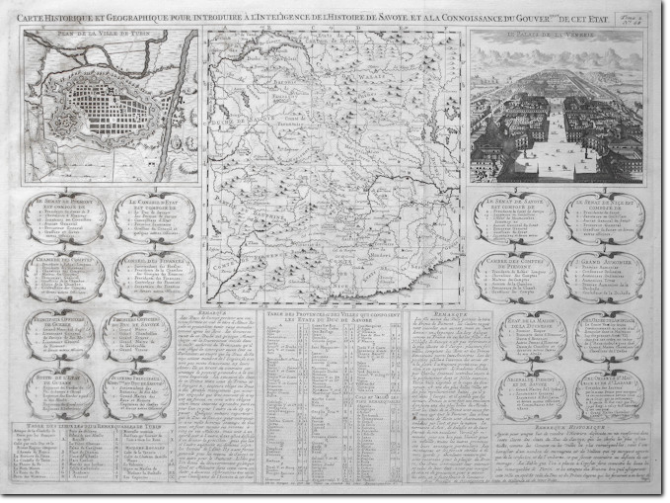 CHATELAIN. Carte Historique... Savoye. 1720