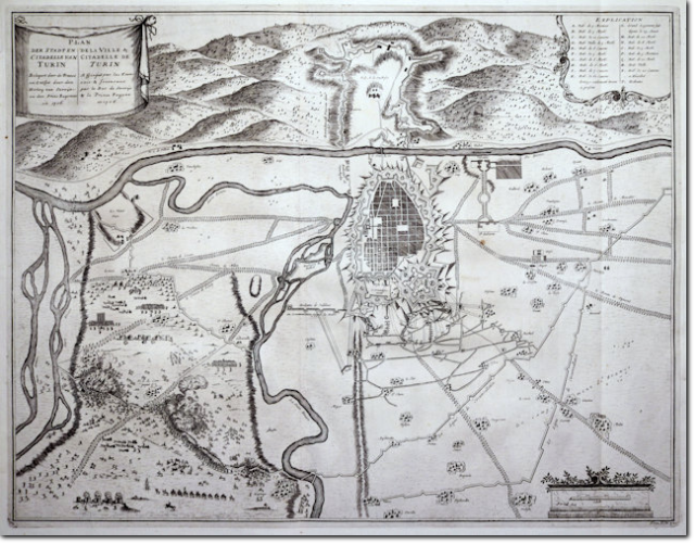 VAN CALL. Plan de la Ville et Citadelle de Turin... 1706. 1720. Acquaforte