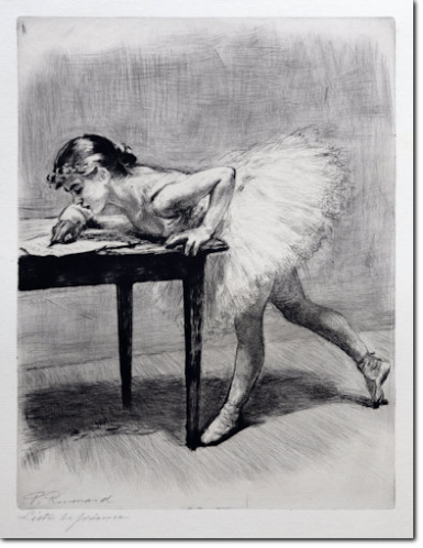 RENOUARD. Ballerina. 1881. Acquaforte