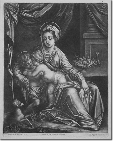 TOMPSON. Madonna con Gesù Bambino. 1680 ca.