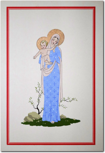 MESCHINI. Madonna con Gesù bambino. 1930 ca.